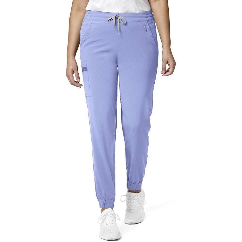 WonderWink Womens Renew Women’s Jogger Scrub Pant(Ceil Blue)