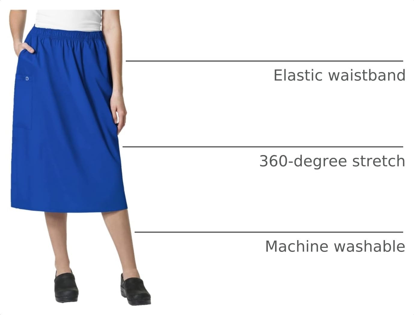 WINK WonderWORK Women’s Pull On Cargo Skirt(Royal)