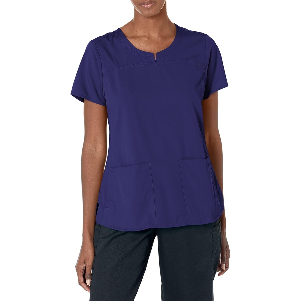 Wink PRO Women’s 4 Pocket Notch Neck Scrub Top(Grape)