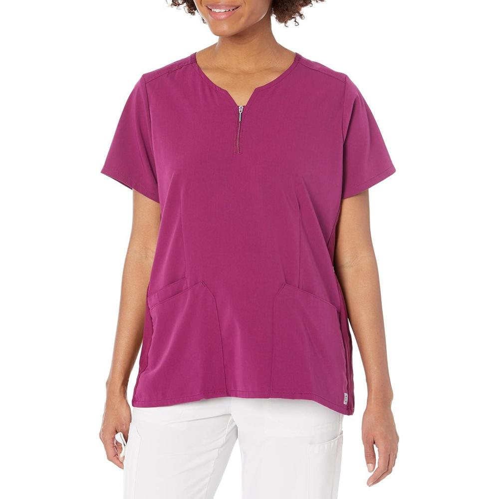 WonderWink Men’s Uni Moss Grn Simply Soft 3pkt Scrub Shrt(Wine)