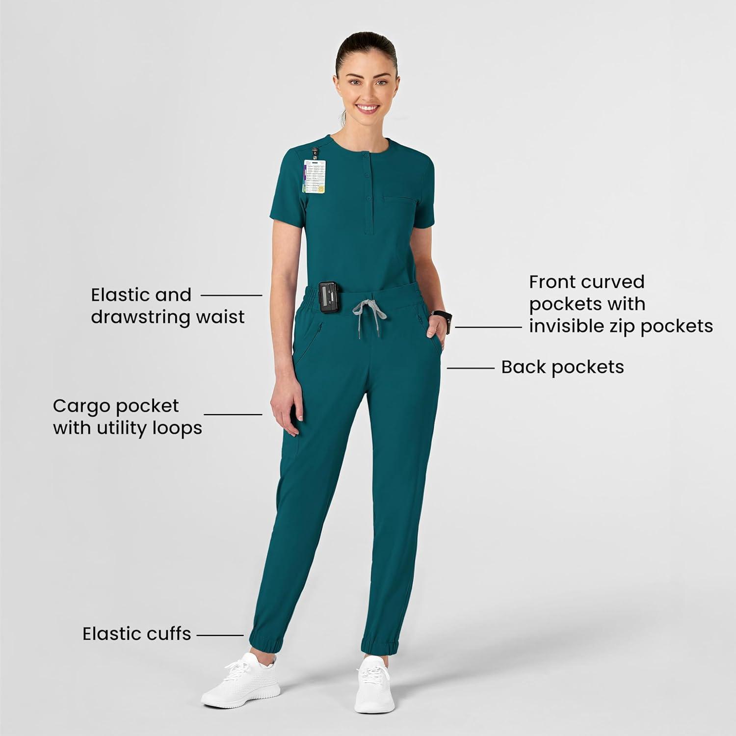 WonderWink Womens Renew Women’s Jogger Scrub Pant(Caribbean)