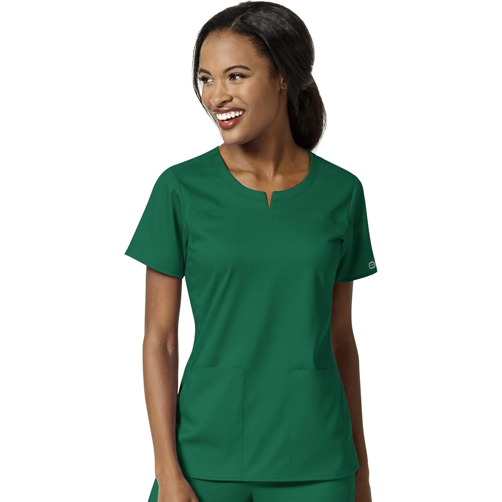 Wink PRO Women’s 4 Pocket Notch Neck Scrub Top(Hunter)