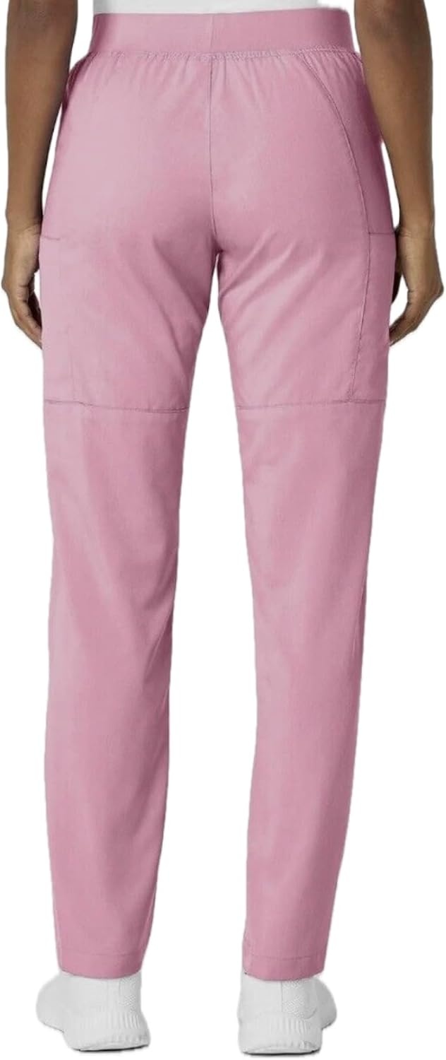 WonderWink Women’s Knit Waist Cargo Scrub Pant(Pink Blossom)