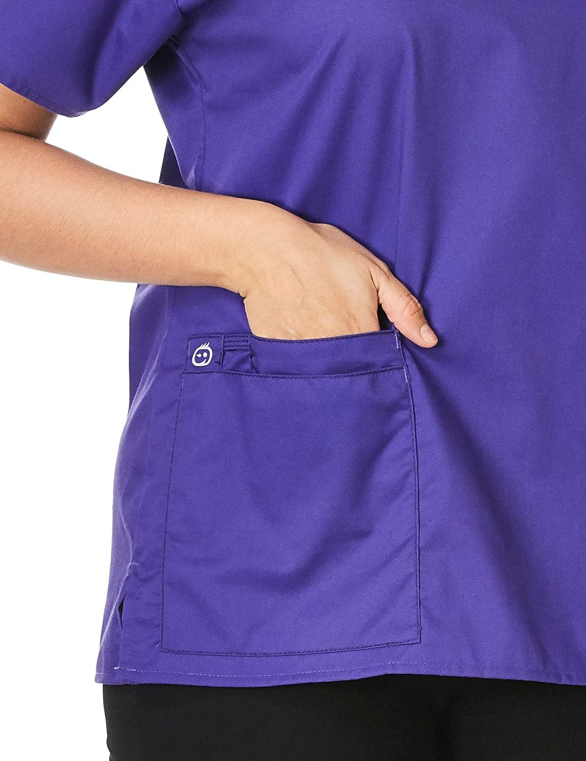 WonderWink Unisex-Adult Unisex V-Neck Top(Grape)