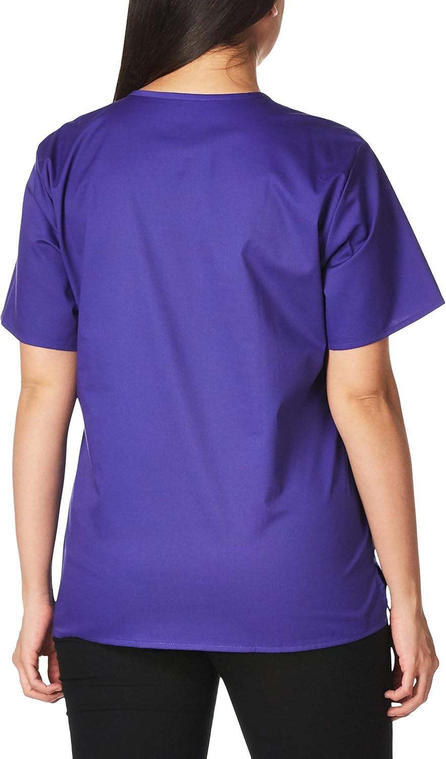 WonderWink Unisex-Adult Unisex V-Neck Top(Grape)