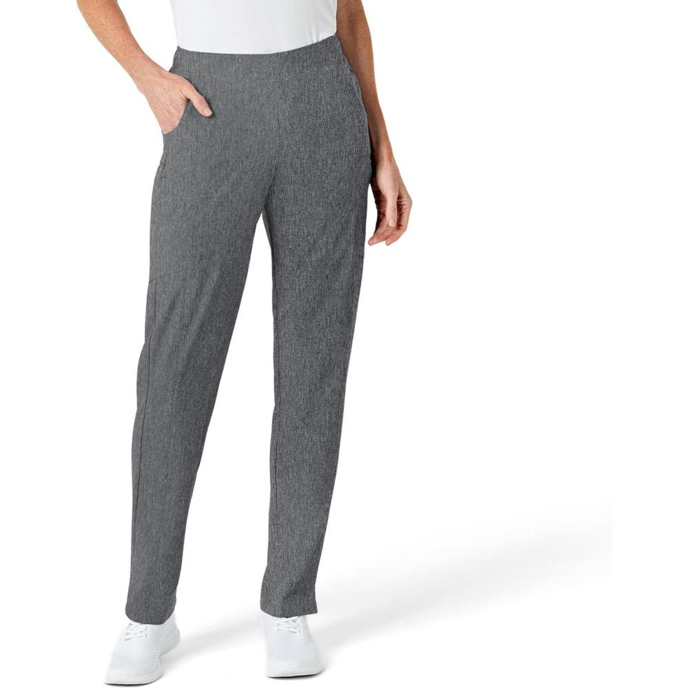WonderWink womens Women’s Flat Front Cargo Scrub Pant(Charcoal Heather)
