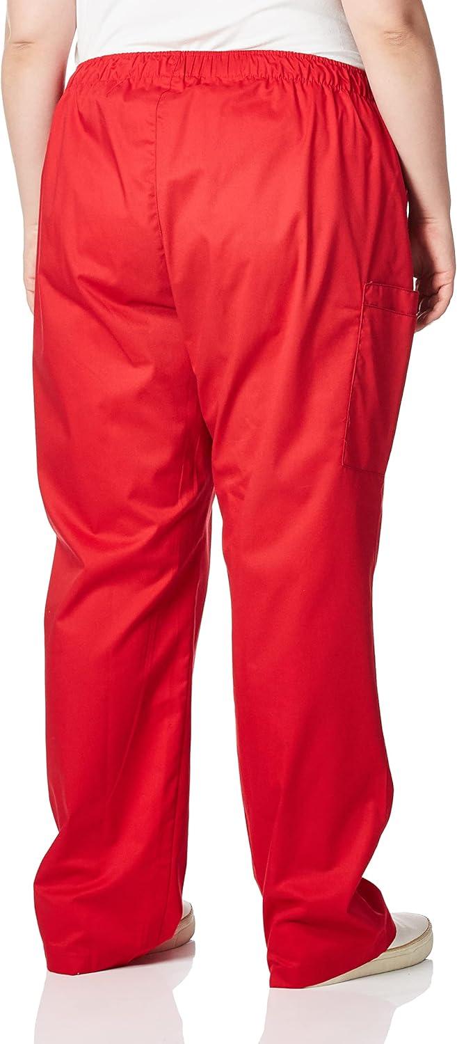 WonderWink Women’s Tall Wonderwork Women’s Pull-On Cargo Scrub Pant Tall(Red)