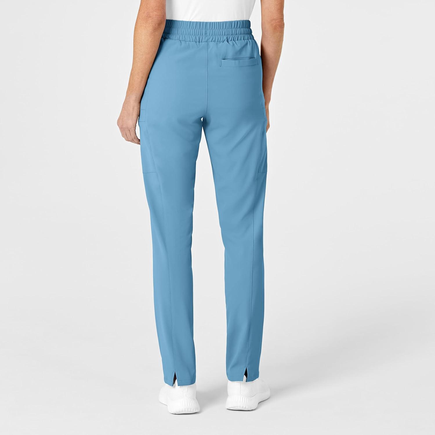 Renew Women’s High Waist Slim Leg Scrub Pant(Bay Blue)