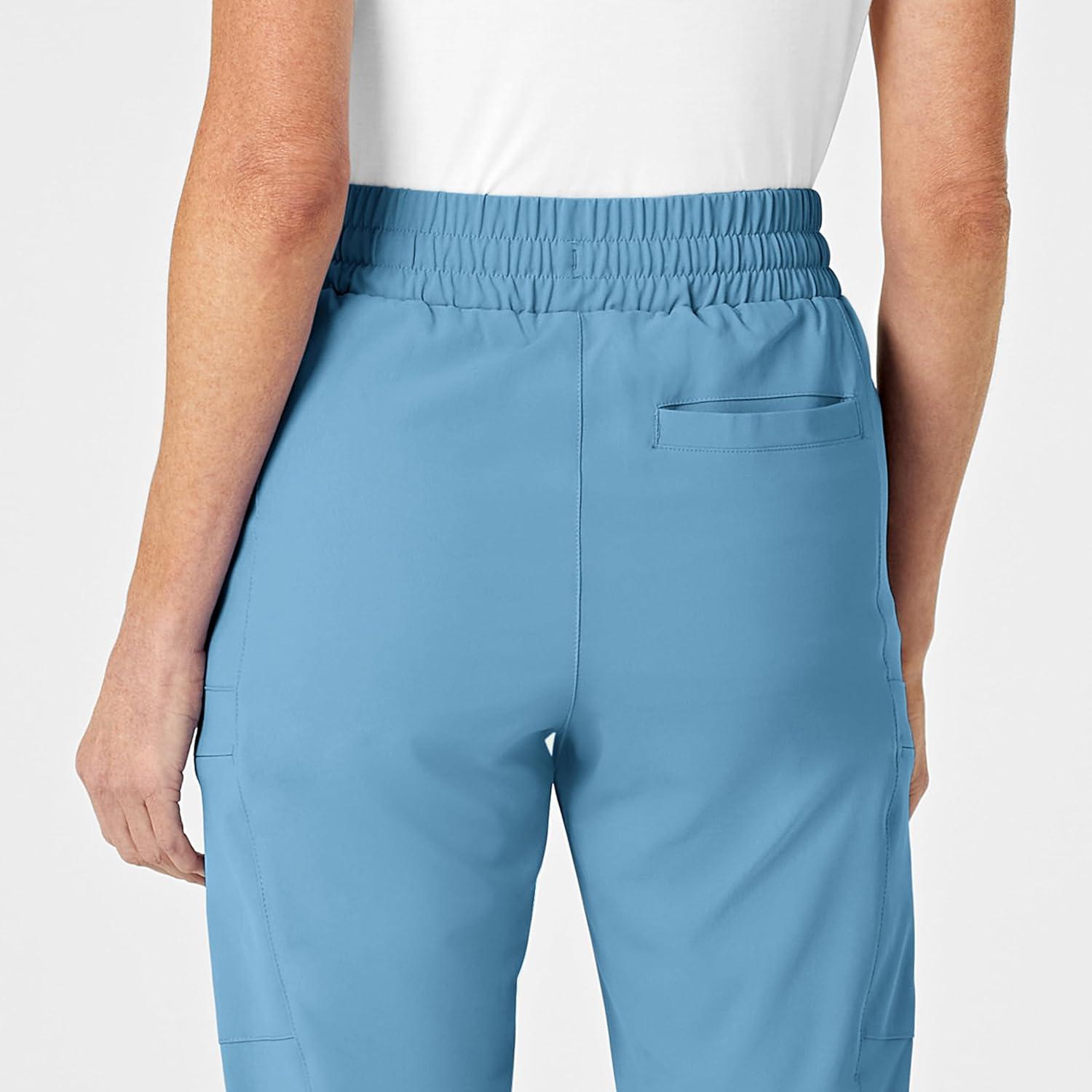 Renew Women’s High Waist Slim Leg Scrub Pant(Bay Blue)