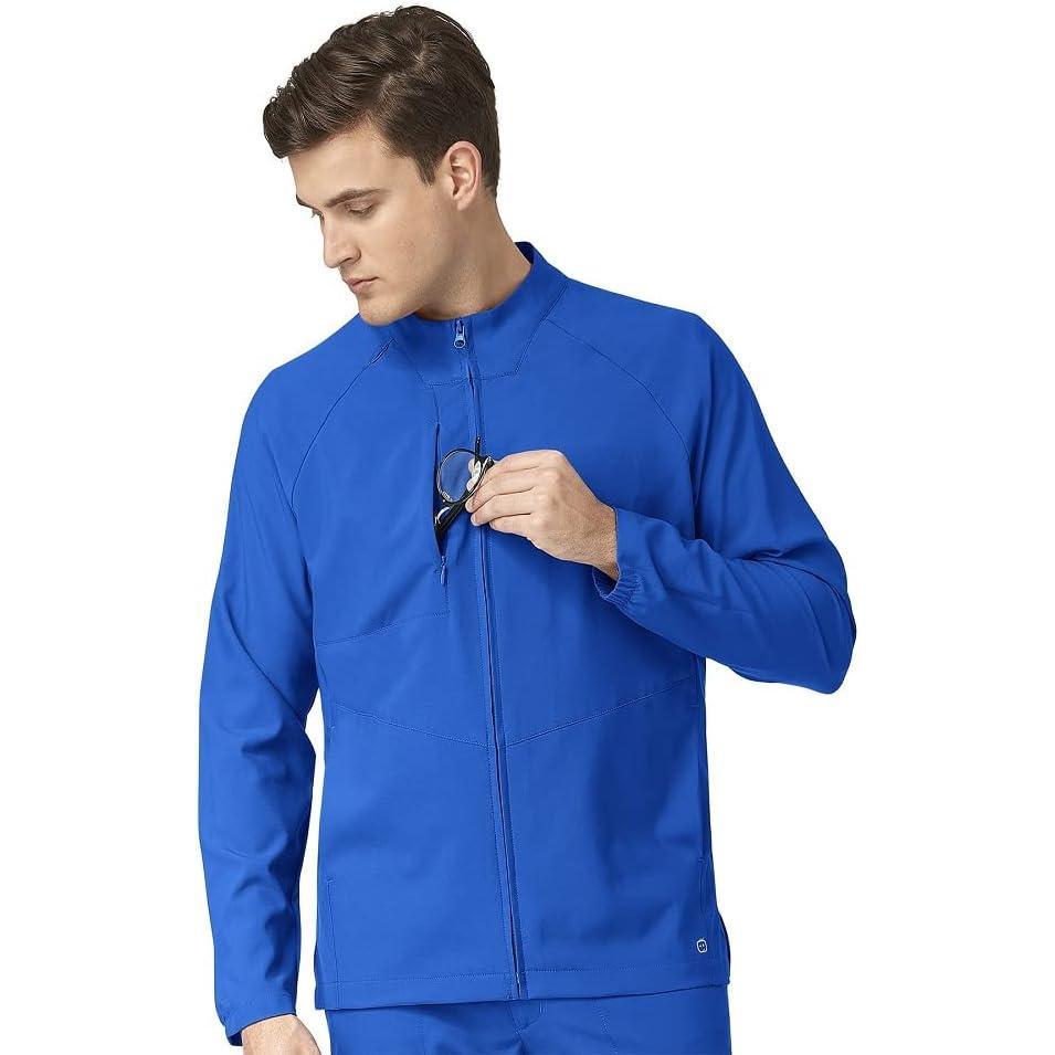 WonderWink Mens Zip-front Warm-up JacketZip-Front Warm-Up Jacket(Royal)