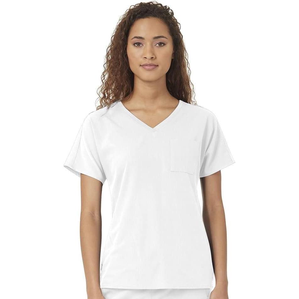 WonderWink Women’s Dolman 3-Pocket Top(White)