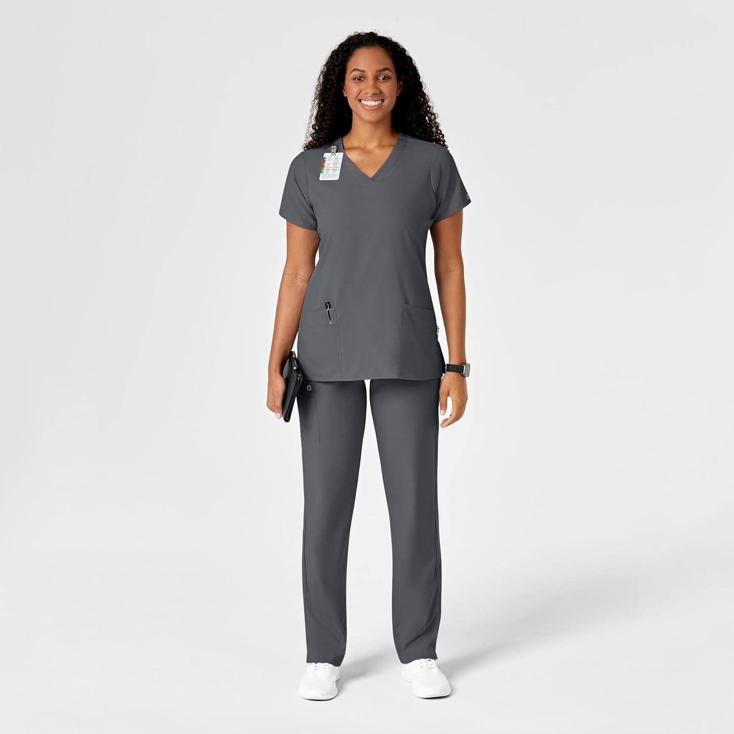 WINK W123 Women’s Drawstring Scrub Pant(Pewter)