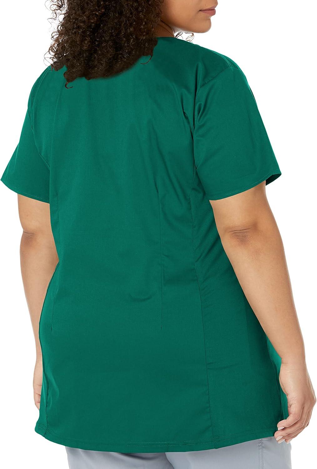 Wink WonderWORK Scrubs for Maternity Mock Wrap Scrub Tops(Hunter)