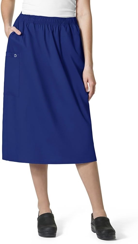 WINK WonderWORK Women’s Pull On Cargo Skirt(Galaxy Blue)
