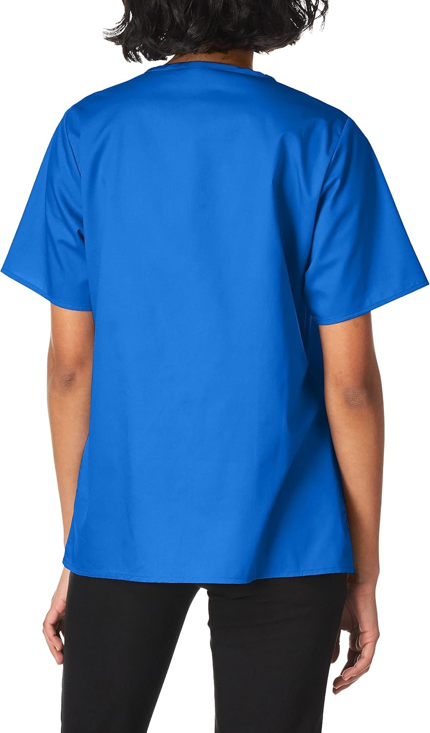 WINK WonderWORK Women’s Short Sleeve Snap Front Scrub Top(Royal)