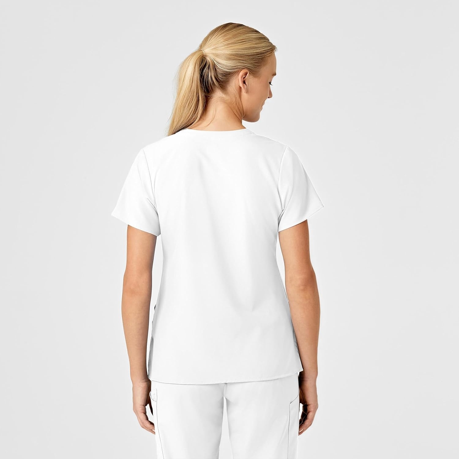 Wink Women’s Women’s Stylized V-Neck Top(White)