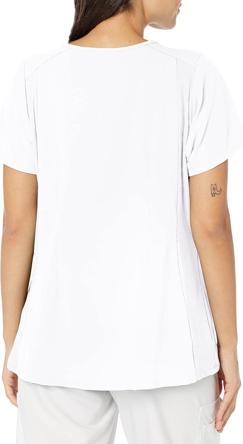 WonderWink Men’s Uni Moss Grn Simply Soft 3pkt Scrub Shrt(White)
