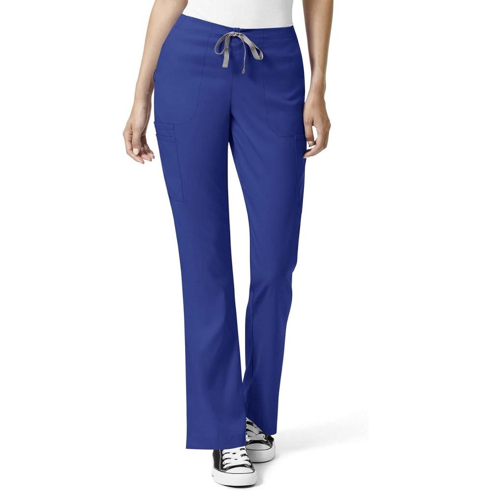 WonderWink Women’s Moderate Flare Leg Cargo Pant(Galaxy Blue)