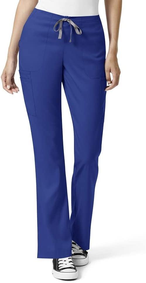 WonderWink Women’s Moderate Flare Leg Cargo Pant(Galaxy Blue)