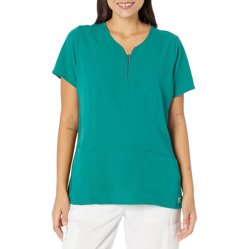 WonderWink Men’s Uni Moss Grn Simply Soft 3pkt Scrub Shrt(Hunter)