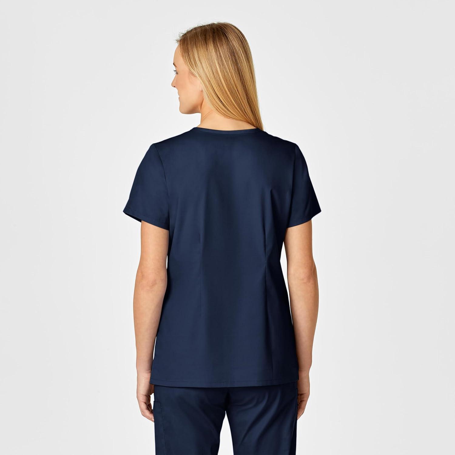 WonderWink Womens Shaped V-Neck Top(Navy)