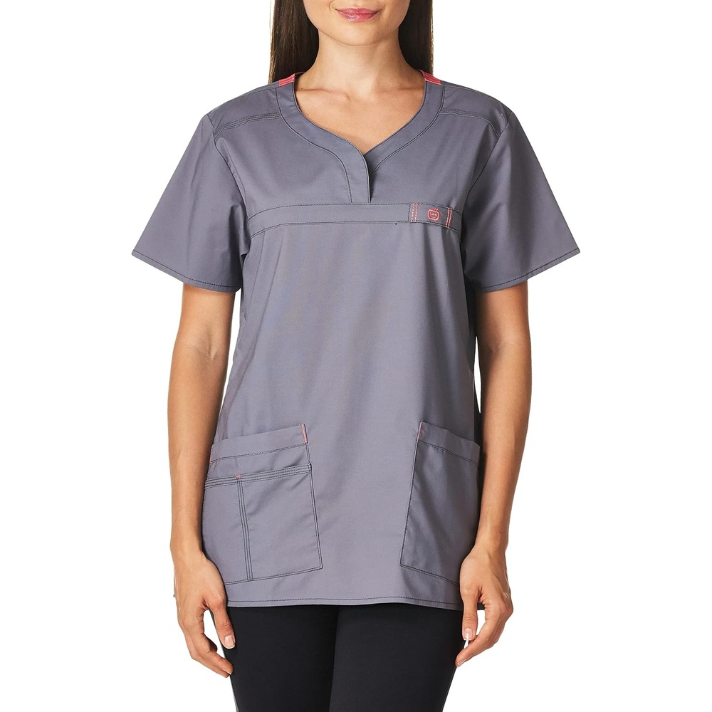 Wink Womens Wonderflex Patience Women’s Scrub Top(Pewter)