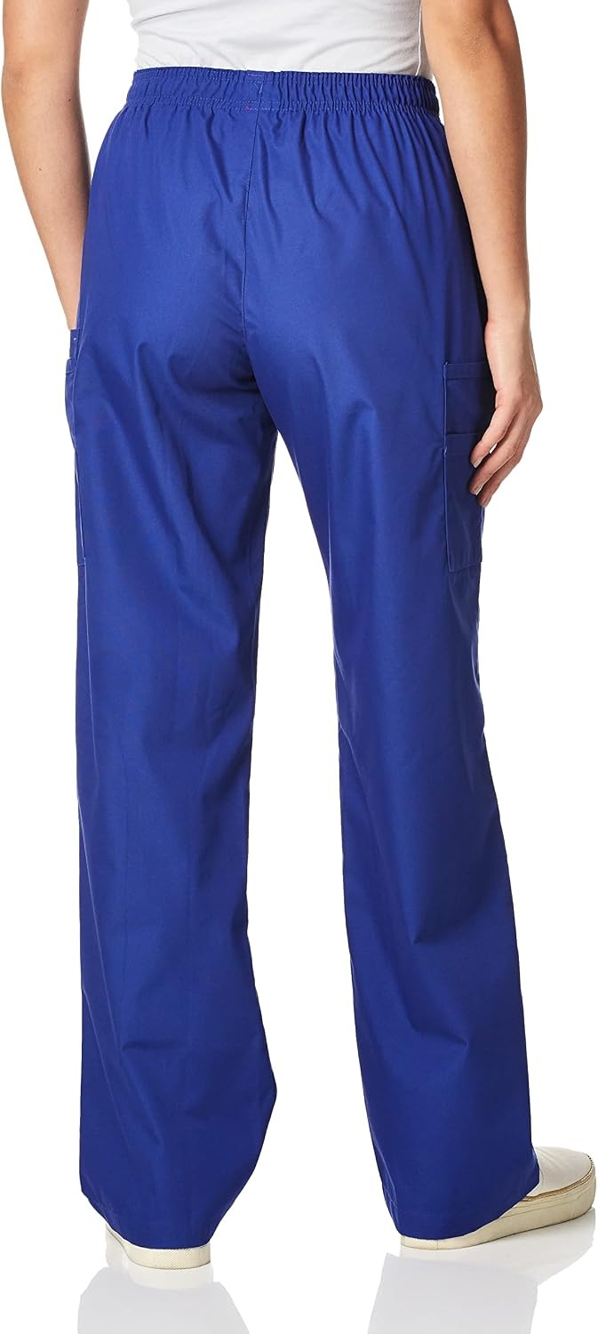 WINK Origins Quebec -Women’s Full Elastic Cargo Scrub Pant(Galaxy Blue)