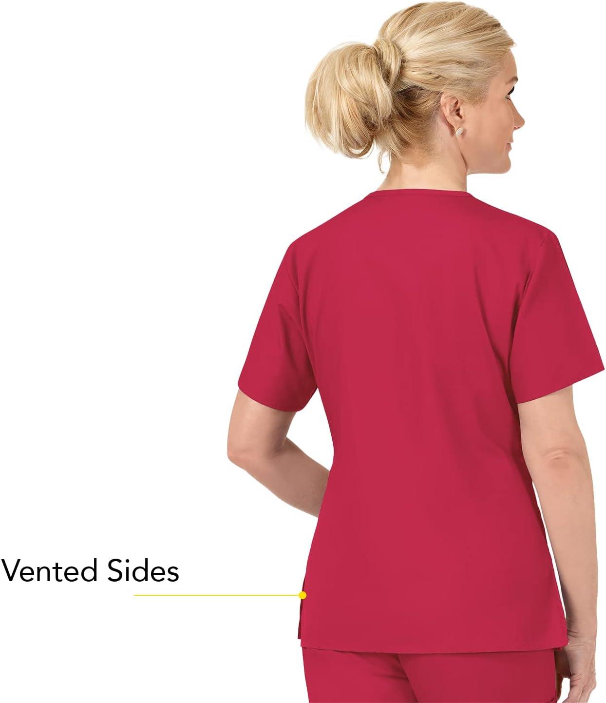 WonderWink Women’s Origins Bravo Scrub Top(Red)