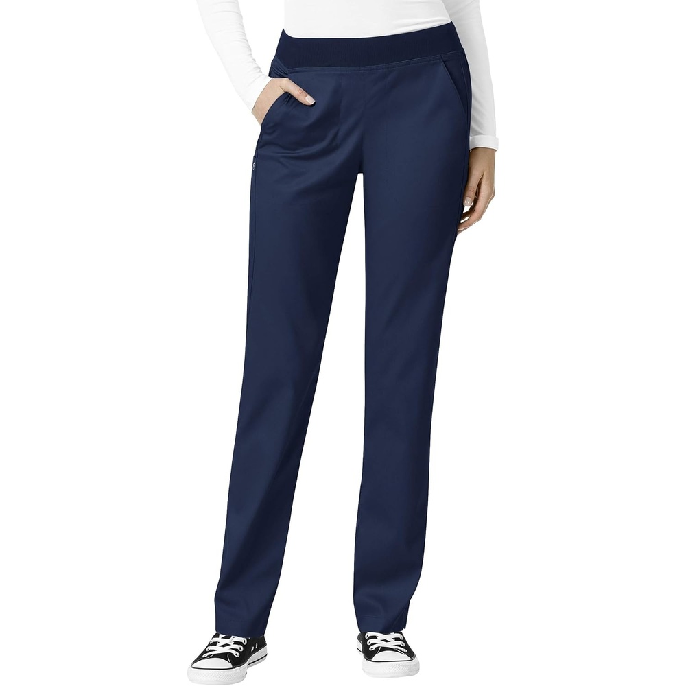 WonderWink Women’s Knit Waist Cargo Scrub Pant(Navy)