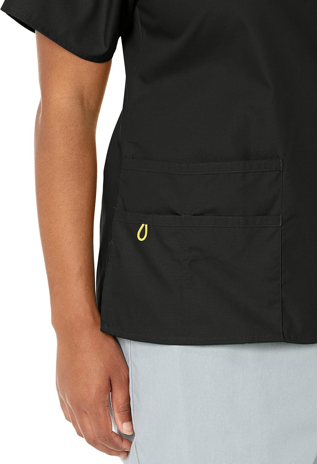 WonderWink Women’s Origins Bravo Scrub Top(Black)