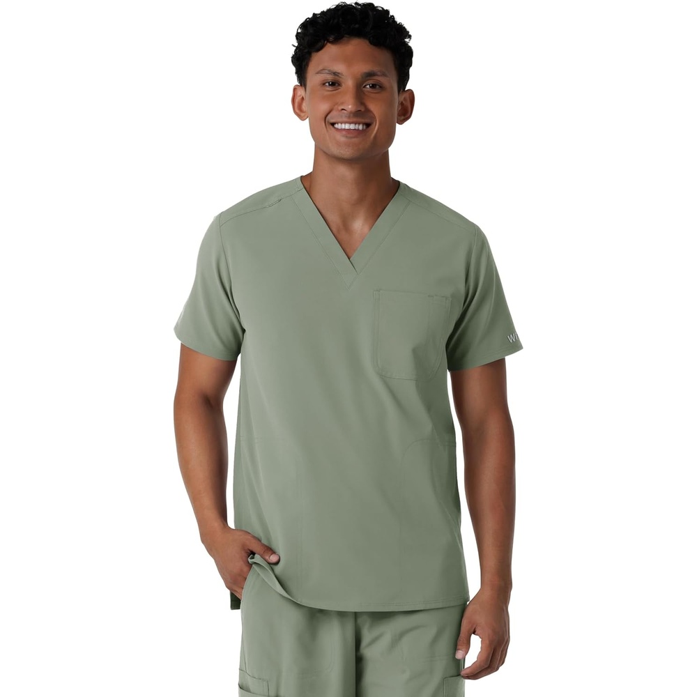 Wink Men’s Men’s V-Neck Scrub Top(Sage)
