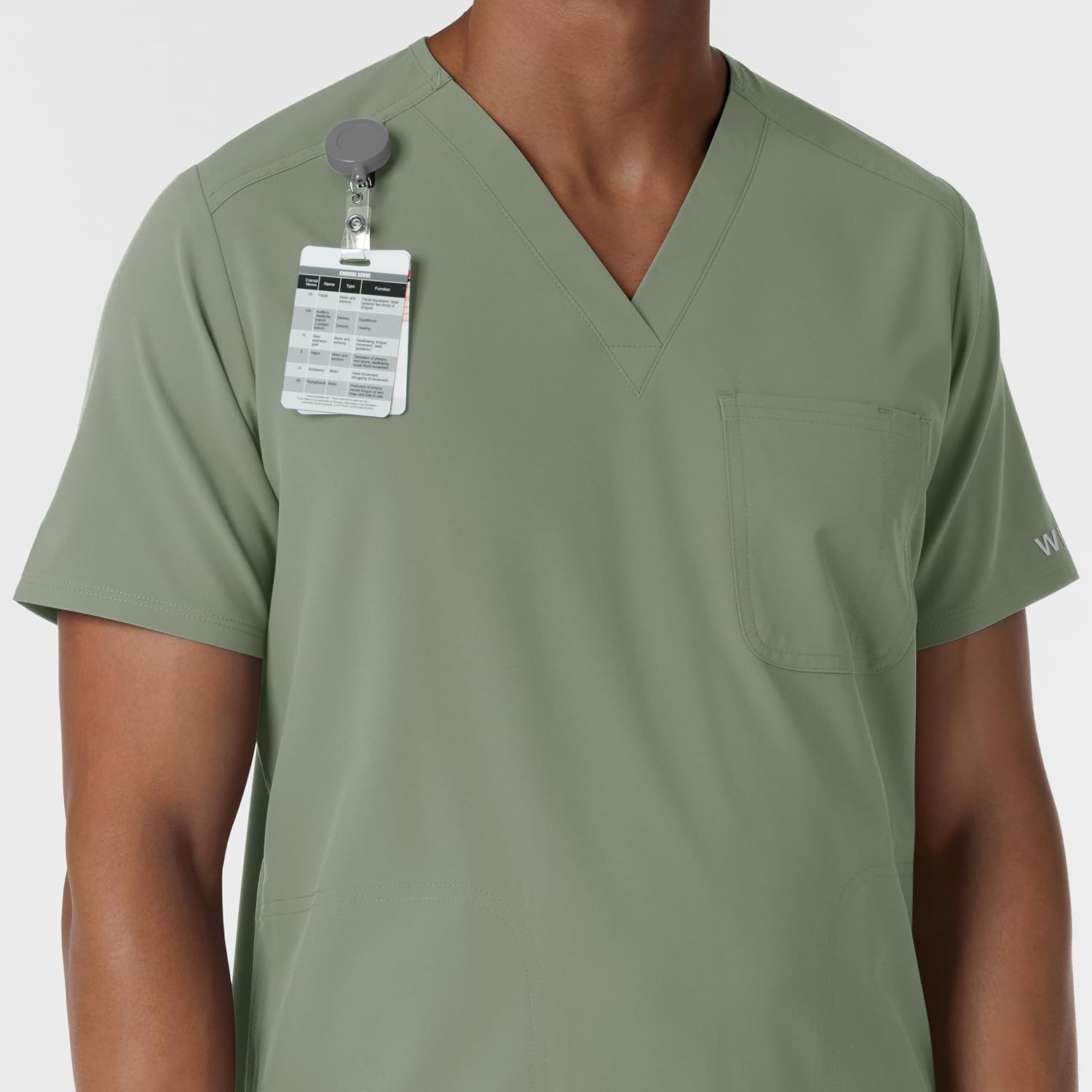Wink Men’s Men’s V-Neck Scrub Top(Sage)
