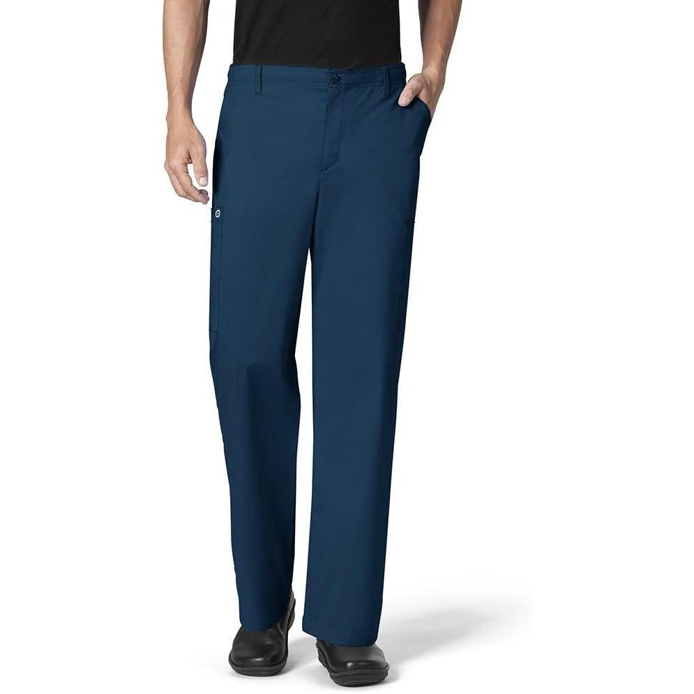 Wink WonderWORK Scrubs for Men, Cargo Scrub Pants(Caribbean)