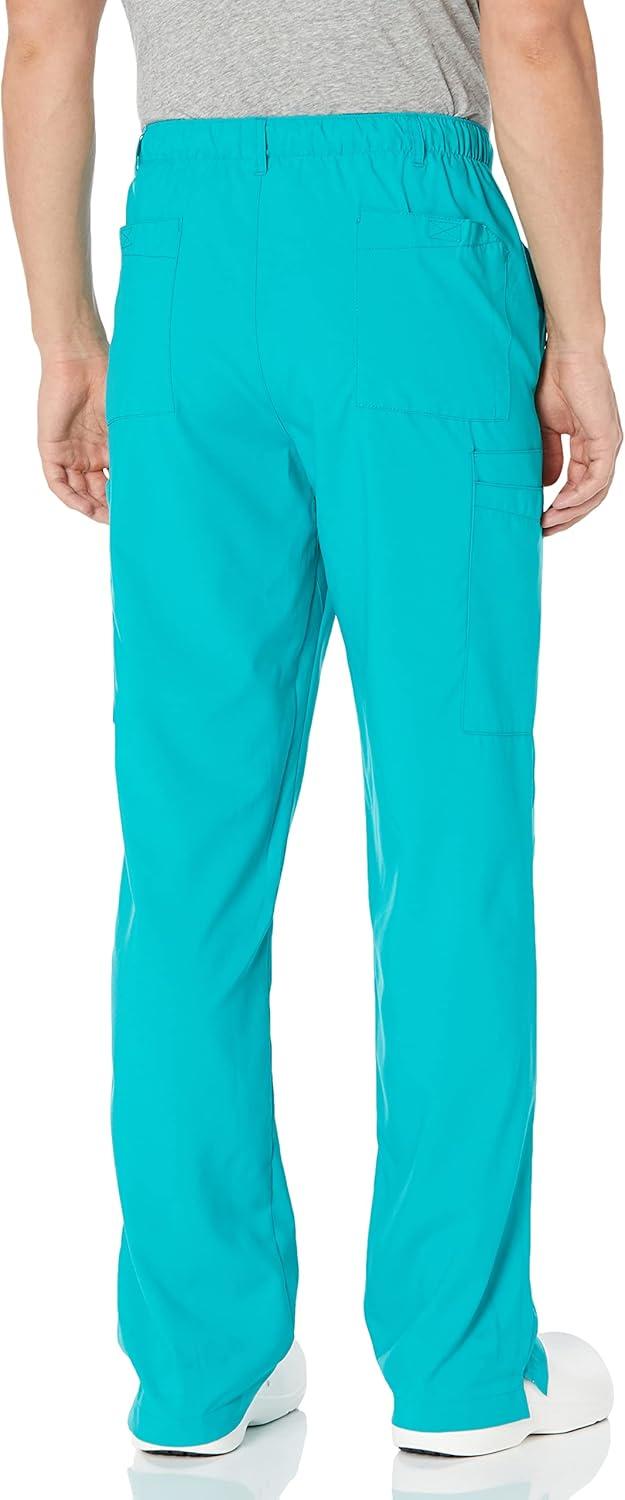 WonderWink Mens Men’s Flat Front Cargo Pant(Teal Blue)