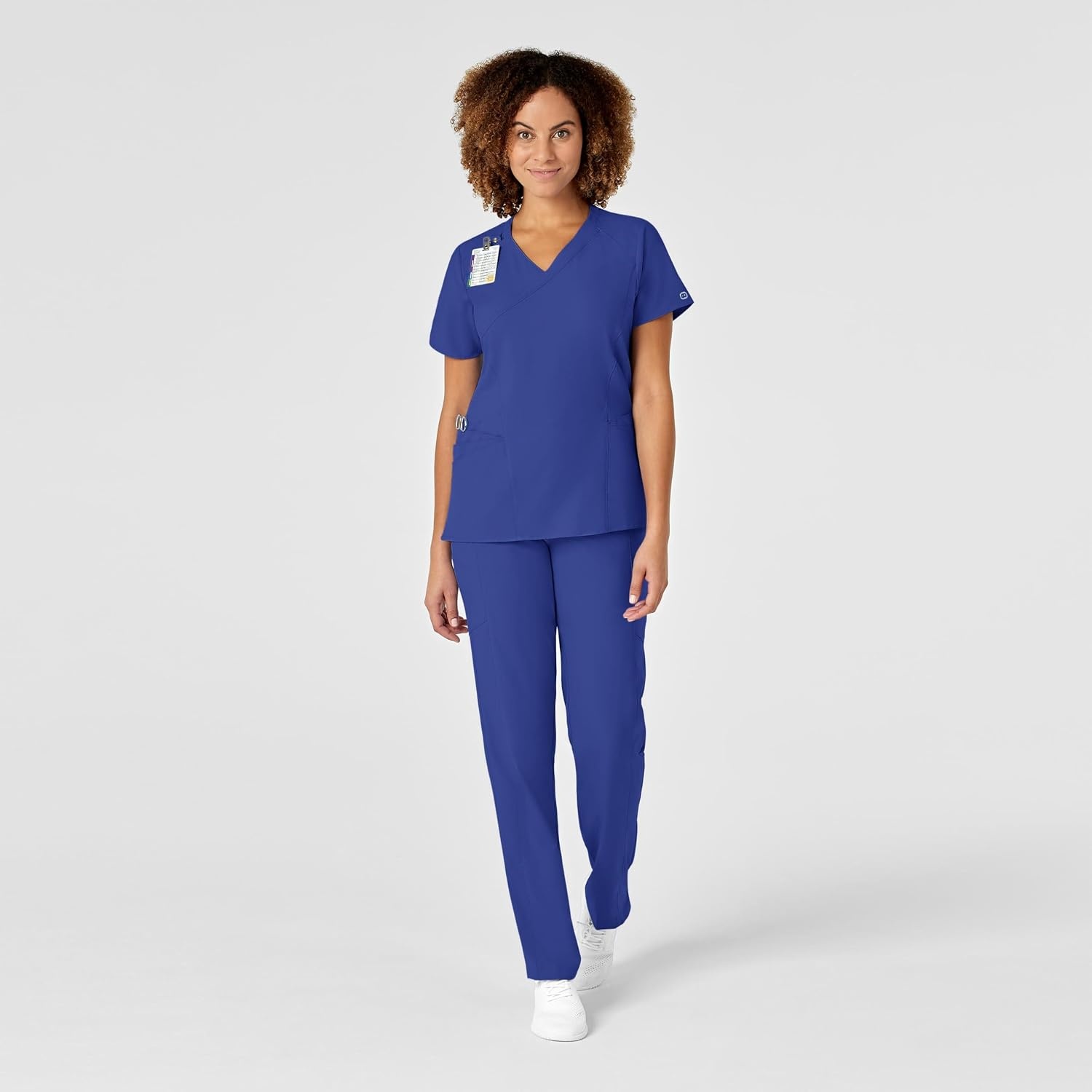 WINK Renew Women’s Mock Wrap Scrub Top(Galaxy Blue)