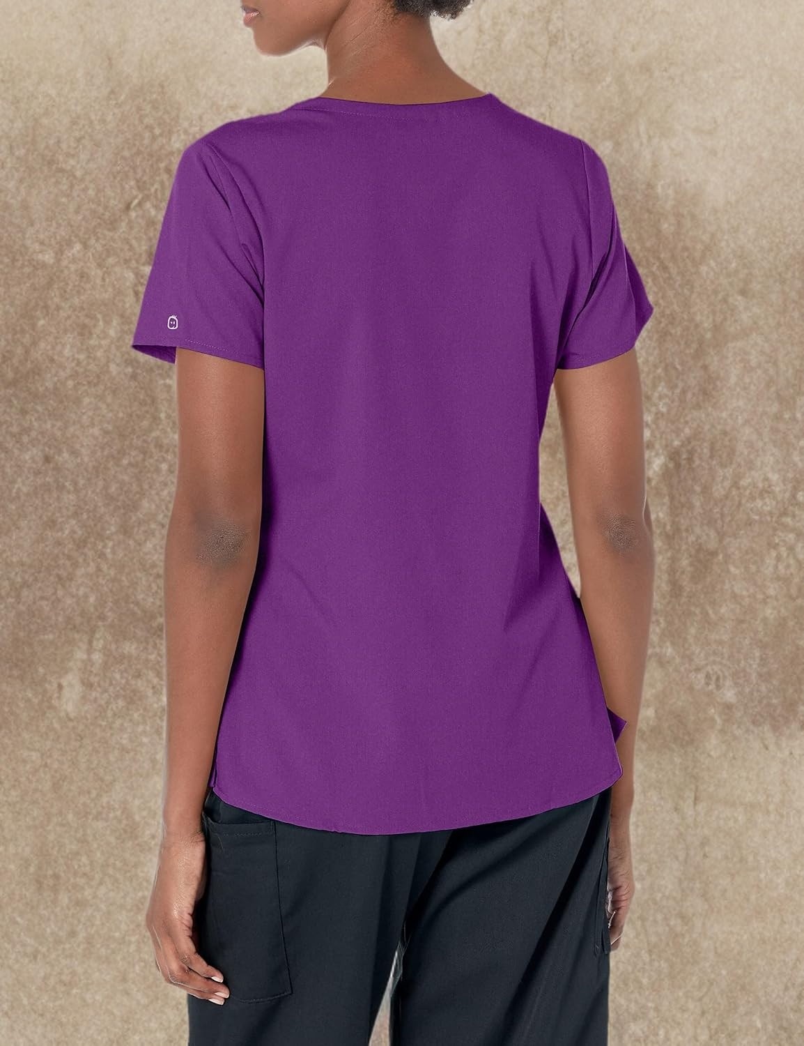 Wink PRO Women’s 4 Pocket Notch Neck Scrub Top(Eggplant)