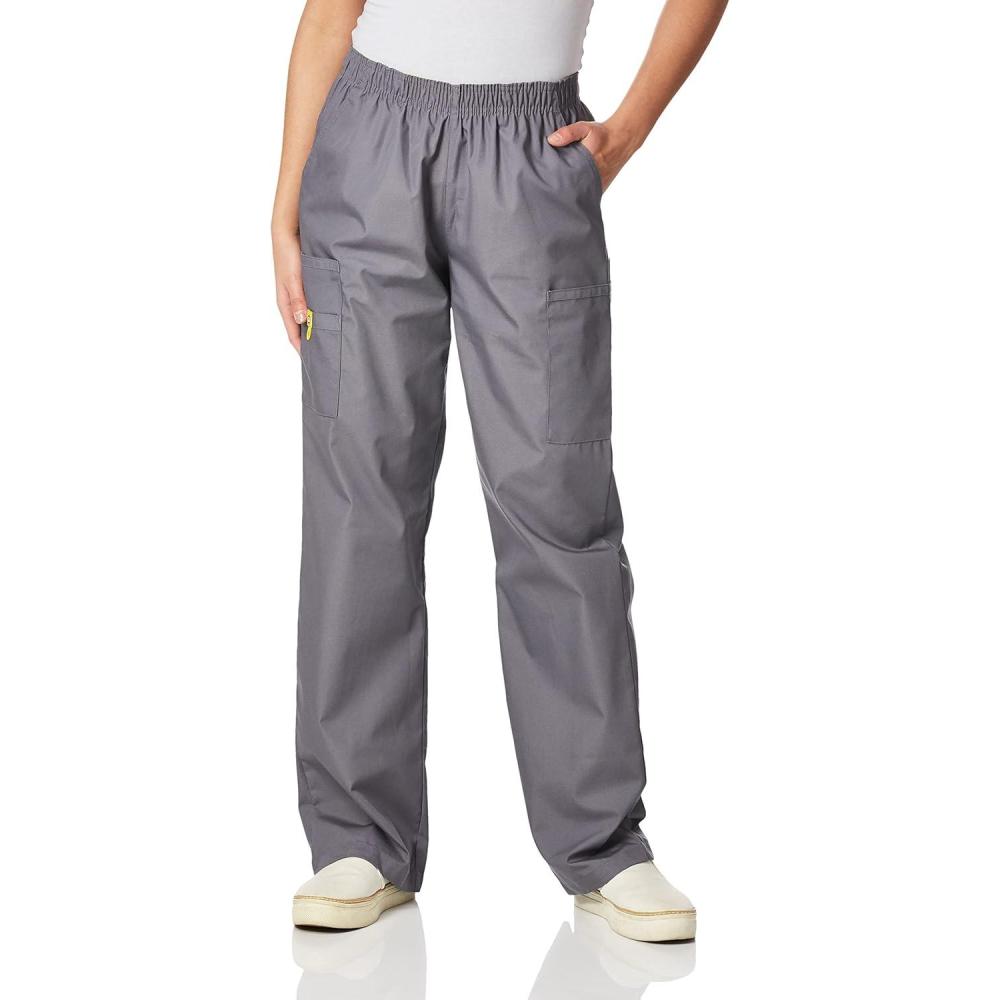 Wink Womens Quebec -Full Elastic Cargo Pant(Pewter)