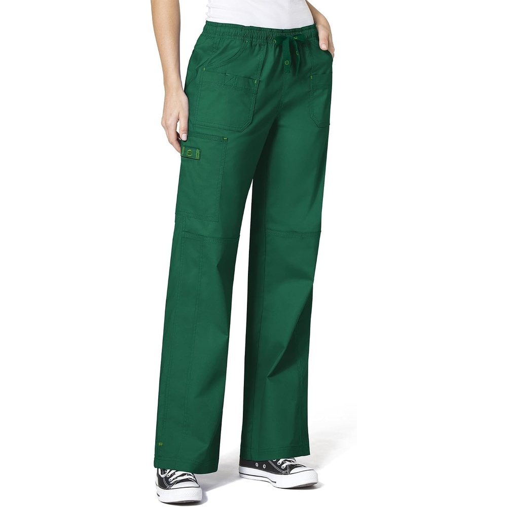 Wink WonderFLEX Patience – Women’s Curved Notch Neck Scrub Top(Hunter)