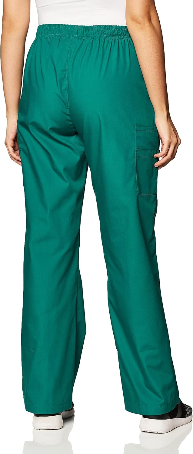 WINK Origins Quebec -Women’s Full Elastic Cargo Scrub Pant(Hunter Green)