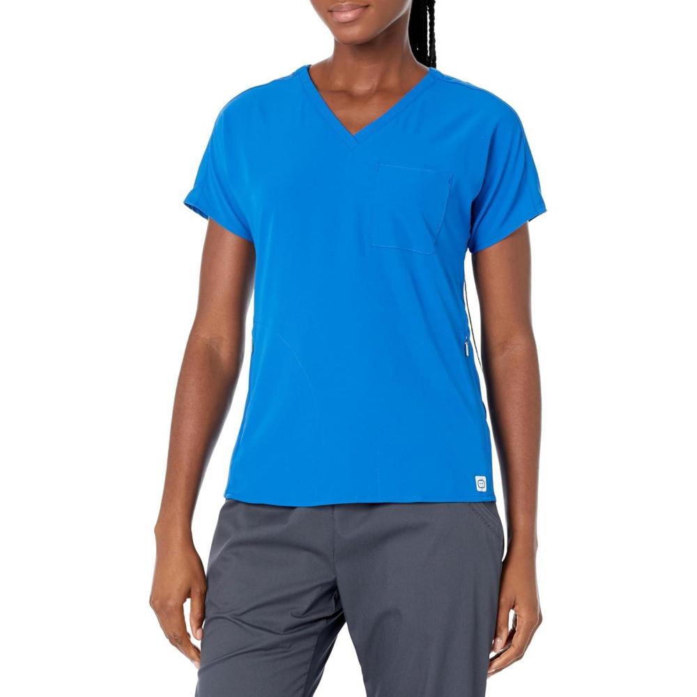 WonderWink Womens Women’s Dolman 3 Pocket Scrub TopMedical Scrubs Shirt(Royal)