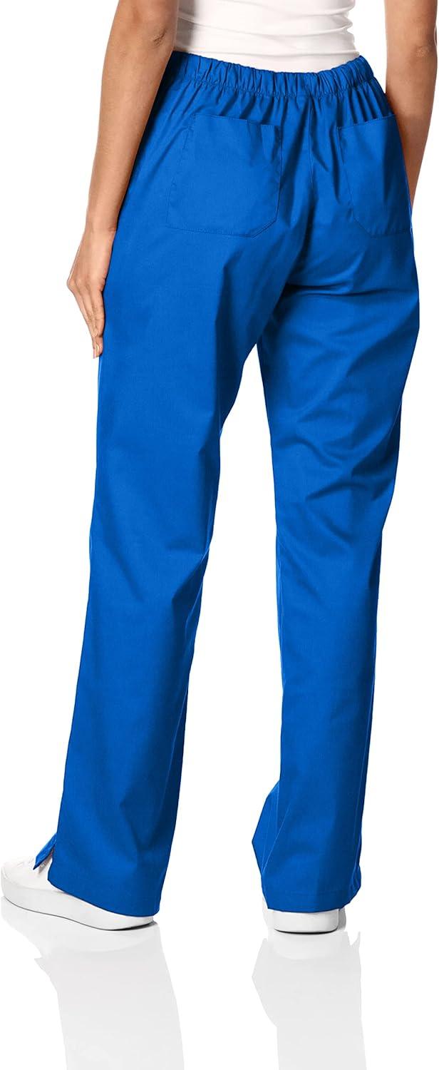 Wink WonderWORK Scrubs for Women, Flare Leg Scrub Pants(Royal)