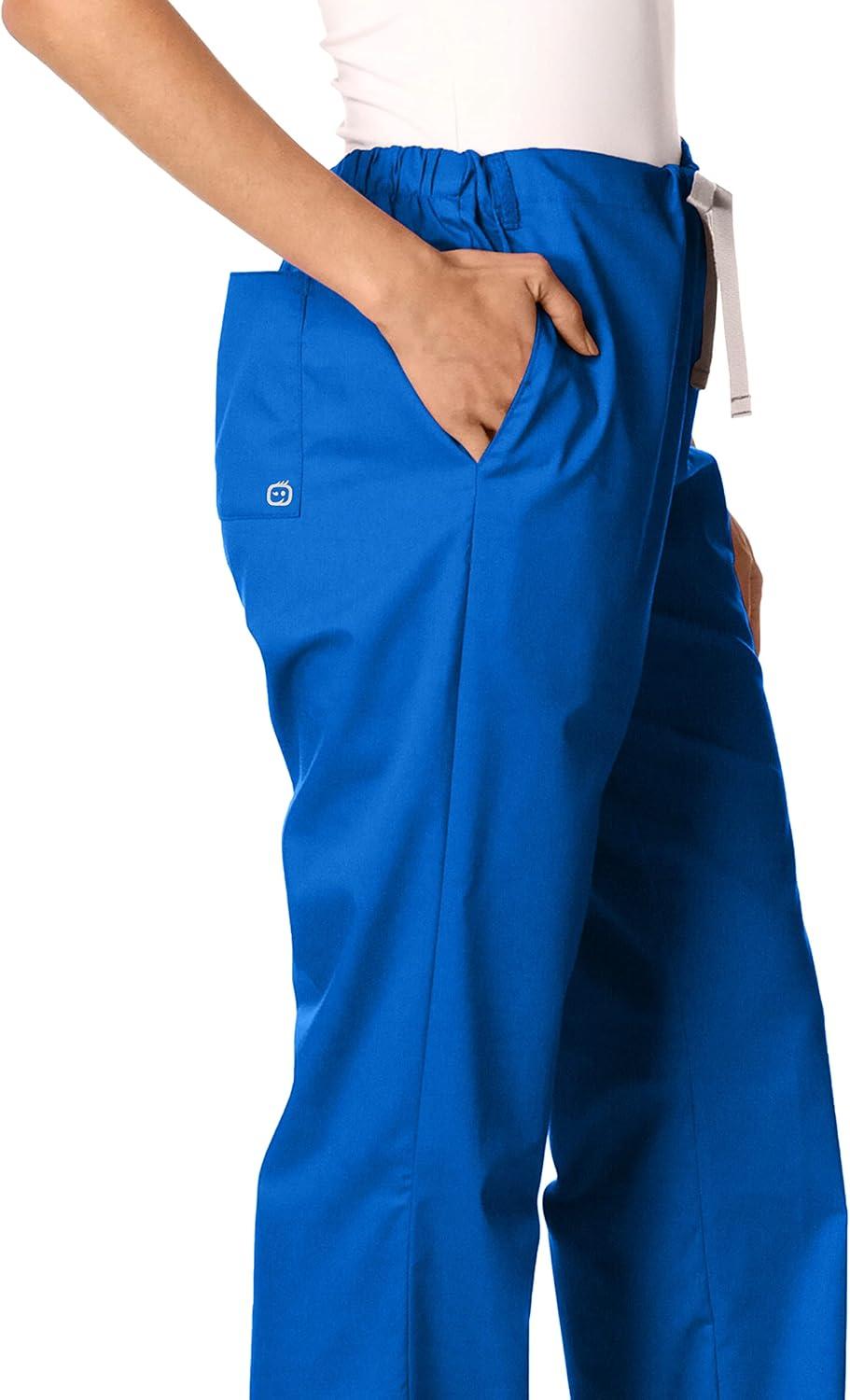 Wink WonderWORK Scrubs for Women, Flare Leg Scrub Pants(Royal)