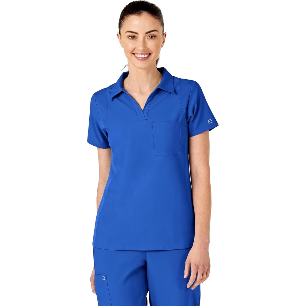 Wink W123 Women’s Collar Scrub Top(Royal)