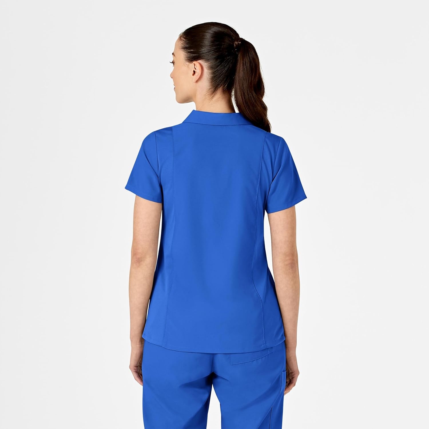 Wink W123 Women’s Collar Scrub Top(Royal)