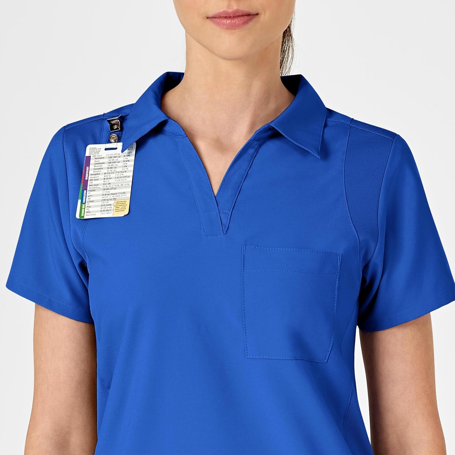 Wink W123 Women’s Collar Scrub Top(Royal)