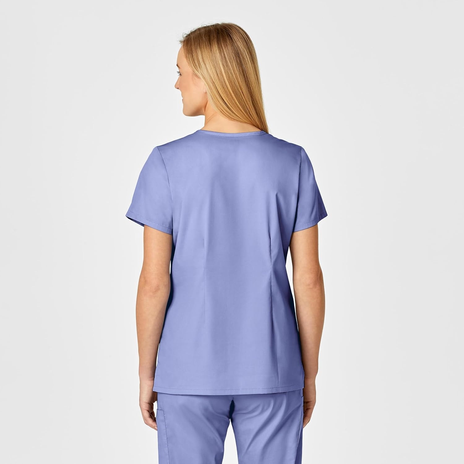WINK WonderWORK Women’s V-Neck Scrub Top(Ceil Blue)