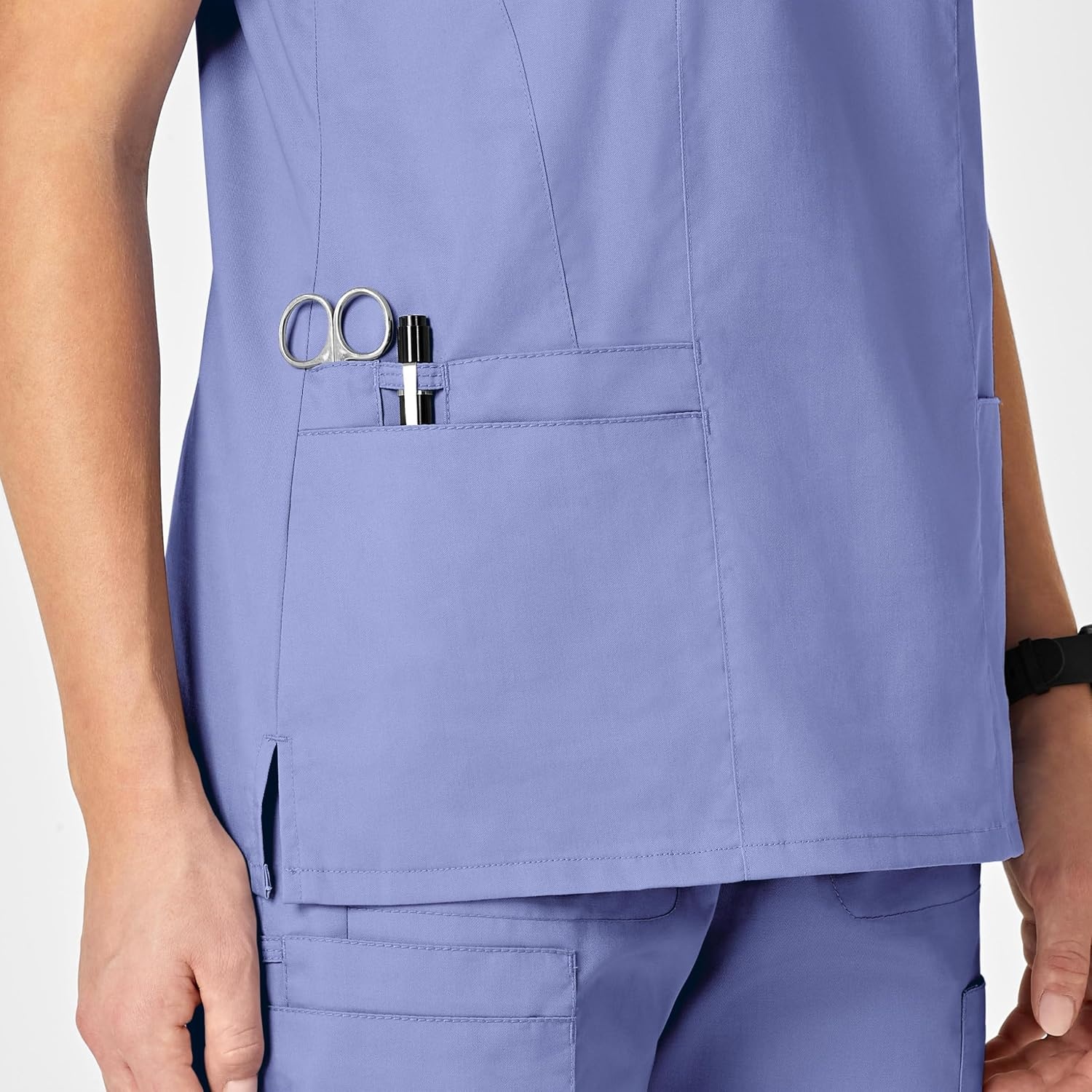 WINK WonderWORK Women’s V-Neck Scrub Top(Ceil Blue)