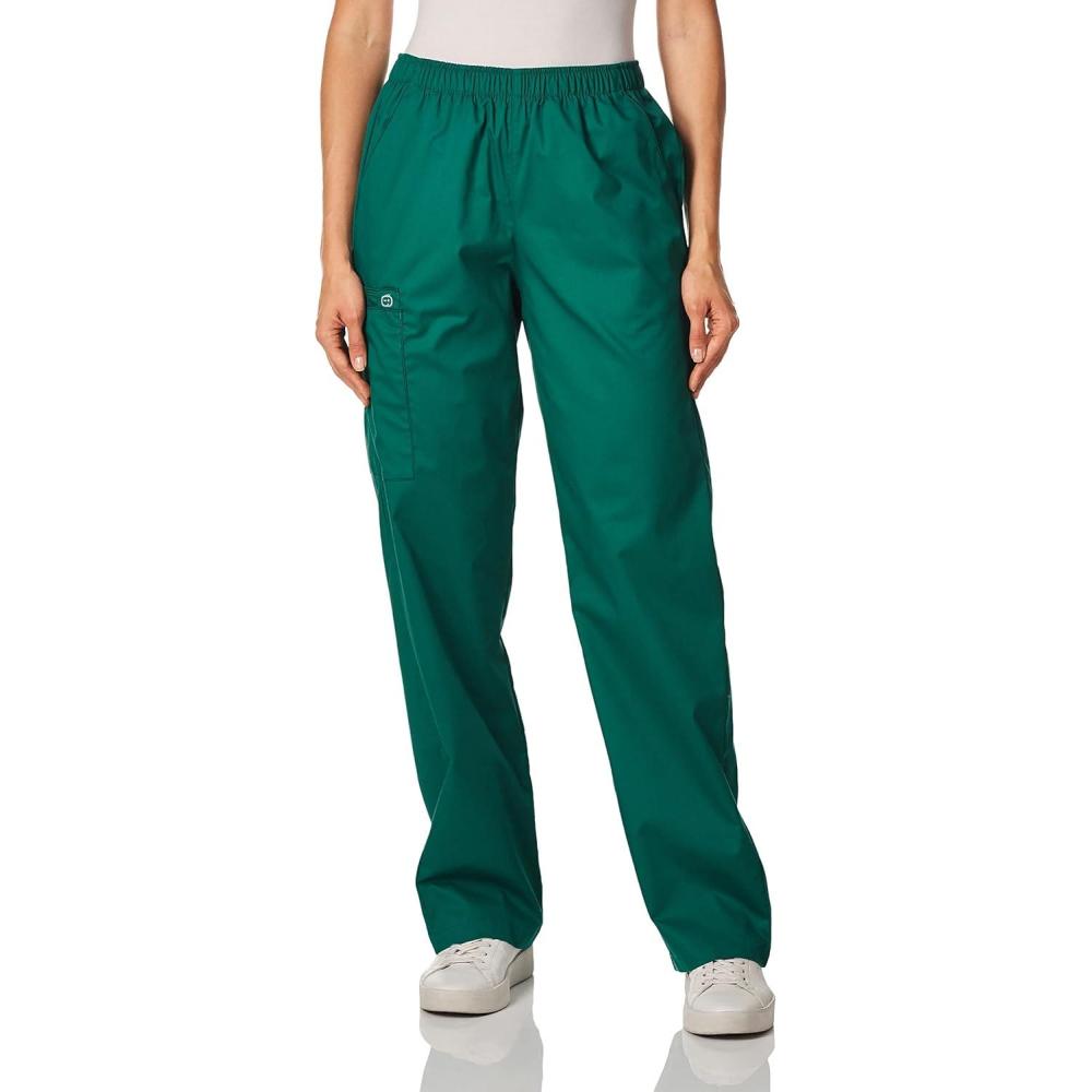 WonderWink Women’s Tall Wonderwork Women’s Pull-On Cargo Scrub Pant Tall(Hunter)