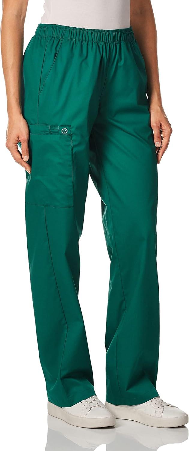 WonderWink Women’s Tall Wonderwork Women’s Pull-On Cargo Scrub Pant Tall(Hunter)