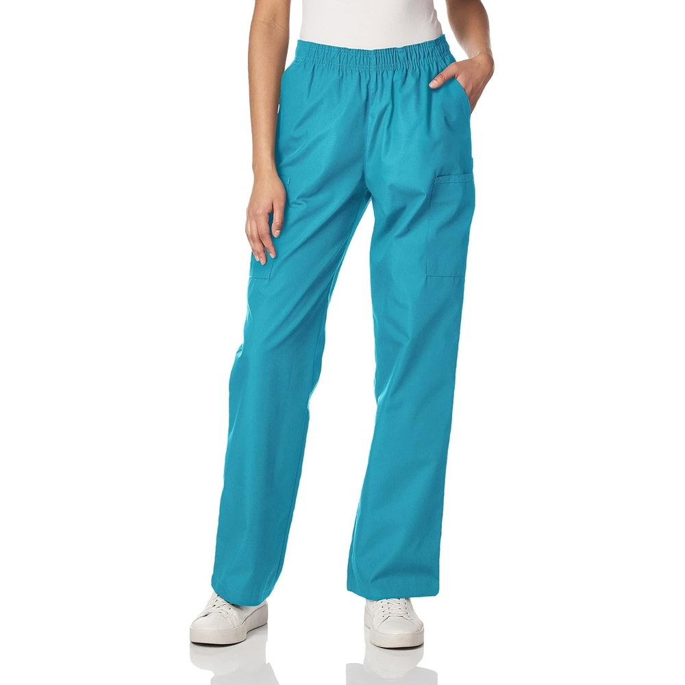 WINK Origins Quebec -Women’s Full Elastic Cargo Scrub Pant(Real Teal)